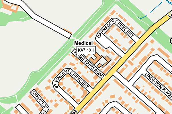 KA7 4XH map - OS OpenMap – Local (Ordnance Survey)