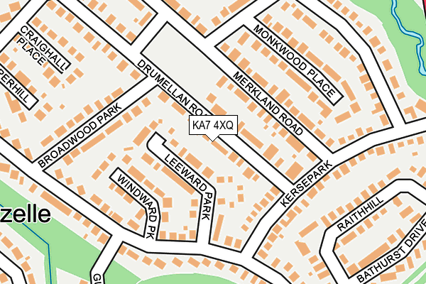 KA7 4XQ map - OS OpenMap – Local (Ordnance Survey)
