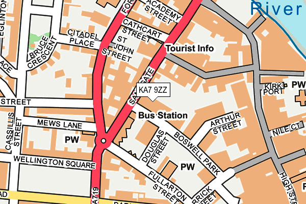 KA7 9ZZ map - OS OpenMap – Local (Ordnance Survey)