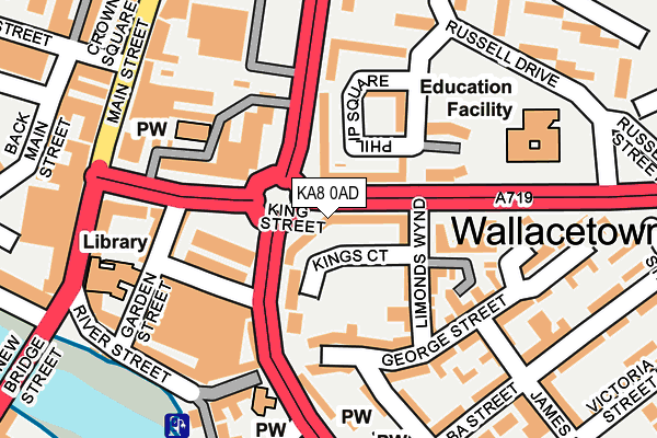 KA8 0AD map - OS OpenMap – Local (Ordnance Survey)