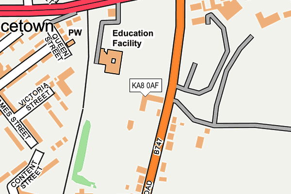 KA8 0AF map - OS OpenMap – Local (Ordnance Survey)