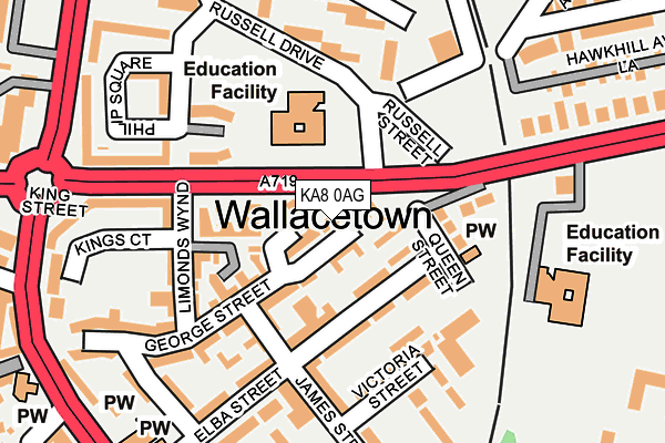 KA8 0AG map - OS OpenMap – Local (Ordnance Survey)