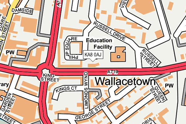 KA8 0AJ map - OS OpenMap – Local (Ordnance Survey)