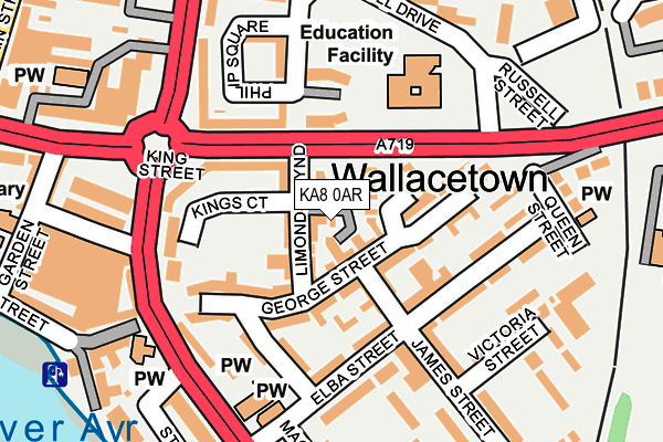 KA8 0AR map - OS OpenMap – Local (Ordnance Survey)