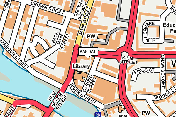 KA8 0AT map - OS OpenMap – Local (Ordnance Survey)