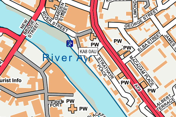 KA8 0AU map - OS OpenMap – Local (Ordnance Survey)