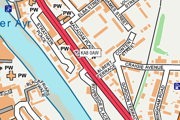 KA8 0AW map - OS OpenMap – Local (Ordnance Survey)