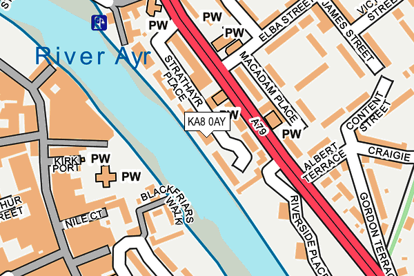 KA8 0AY map - OS OpenMap – Local (Ordnance Survey)