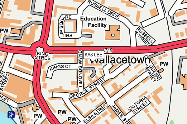 KA8 0BE map - OS OpenMap – Local (Ordnance Survey)