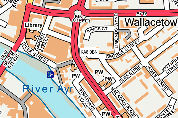 KA8 0BN map - OS OpenMap – Local (Ordnance Survey)