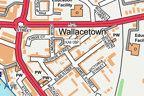 KA8 0BP map - OS OpenMap – Local (Ordnance Survey)