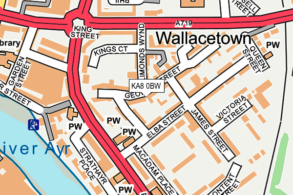 KA8 0BW map - OS OpenMap – Local (Ordnance Survey)