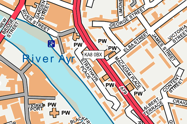 KA8 0BX map - OS OpenMap – Local (Ordnance Survey)