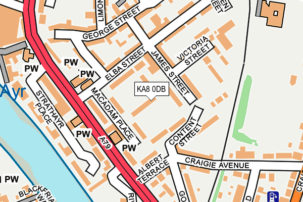 KA8 0DB map - OS OpenMap – Local (Ordnance Survey)