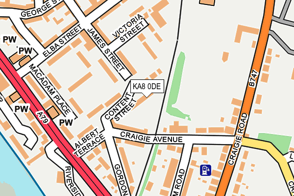 KA8 0DE map - OS OpenMap – Local (Ordnance Survey)