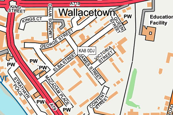 KA8 0DJ map - OS OpenMap – Local (Ordnance Survey)