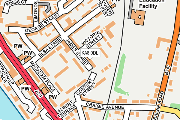 KA8 0DL map - OS OpenMap – Local (Ordnance Survey)