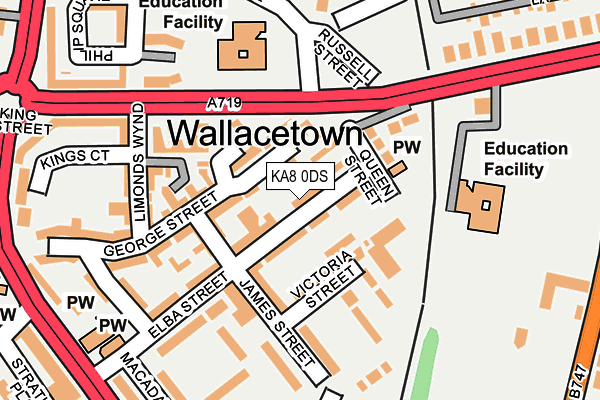 KA8 0DS map - OS OpenMap – Local (Ordnance Survey)