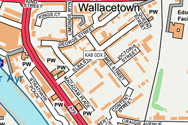 KA8 0DX map - OS OpenMap – Local (Ordnance Survey)