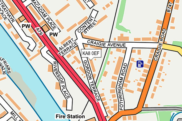 KA8 0EF map - OS OpenMap – Local (Ordnance Survey)