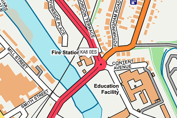 KA8 0ES map - OS OpenMap – Local (Ordnance Survey)