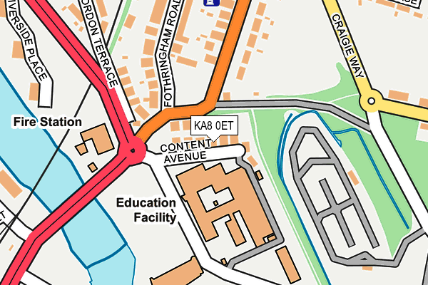 KA8 0ET map - OS OpenMap – Local (Ordnance Survey)