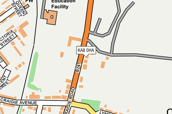 KA8 0HA map - OS OpenMap – Local (Ordnance Survey)