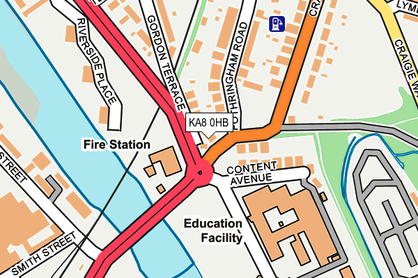 KA8 0HB map - OS OpenMap – Local (Ordnance Survey)