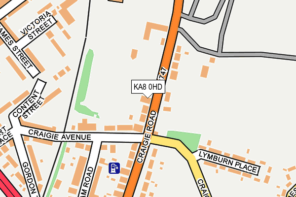 KA8 0HD map - OS OpenMap – Local (Ordnance Survey)