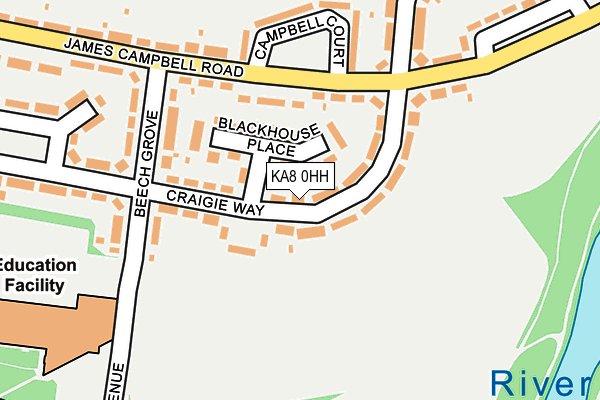 KA8 0HH map - OS OpenMap – Local (Ordnance Survey)