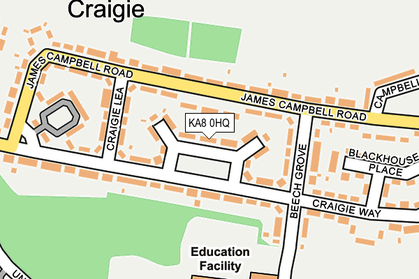 KA8 0HQ map - OS OpenMap – Local (Ordnance Survey)