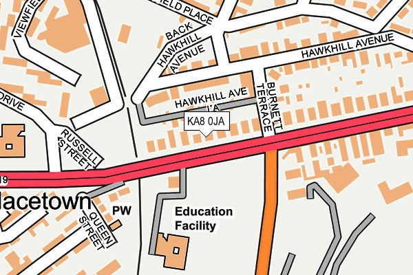 KA8 0JA map - OS OpenMap – Local (Ordnance Survey)