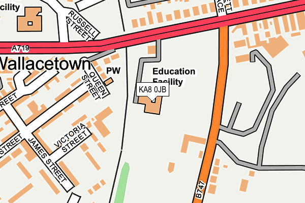 KA8 0JB map - OS OpenMap – Local (Ordnance Survey)