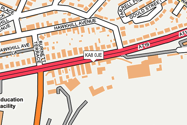 KA8 0JE map - OS OpenMap – Local (Ordnance Survey)