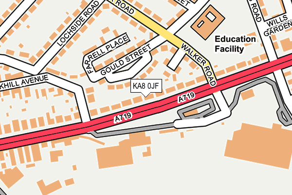 KA8 0JF map - OS OpenMap – Local (Ordnance Survey)