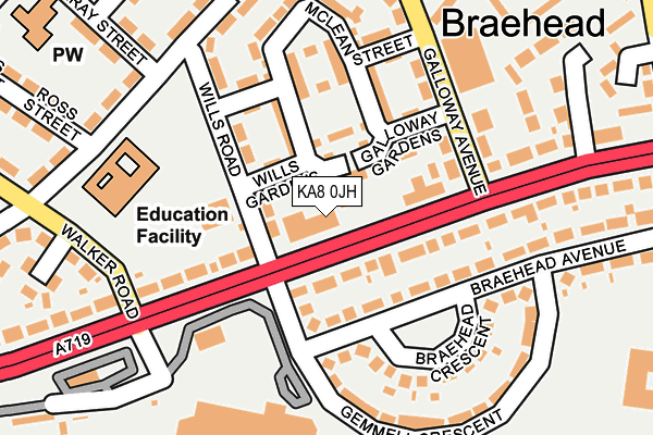 KA8 0JH map - OS OpenMap – Local (Ordnance Survey)