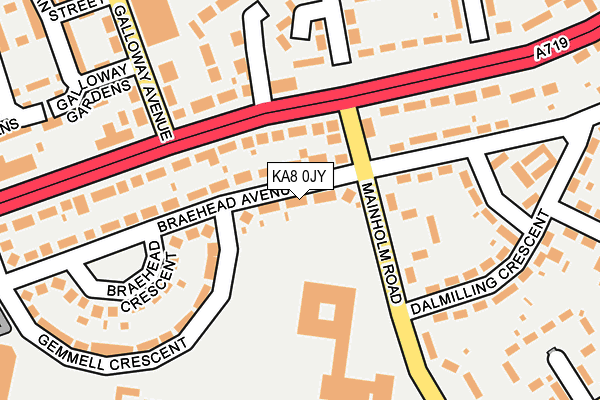 KA8 0JY map - OS OpenMap – Local (Ordnance Survey)