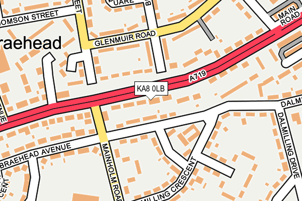 KA8 0LB map - OS OpenMap – Local (Ordnance Survey)