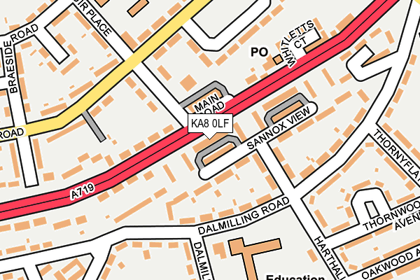 KA8 0LF map - OS OpenMap – Local (Ordnance Survey)