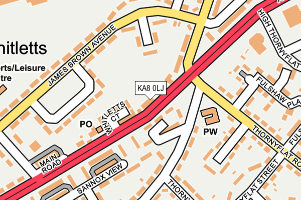 KA8 0LJ map - OS OpenMap – Local (Ordnance Survey)