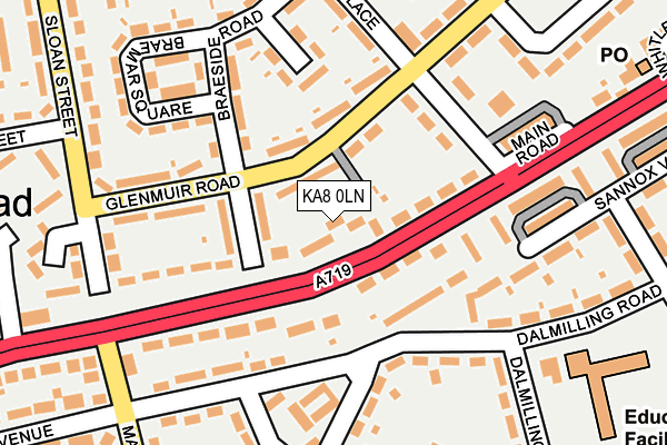 KA8 0LN map - OS OpenMap – Local (Ordnance Survey)