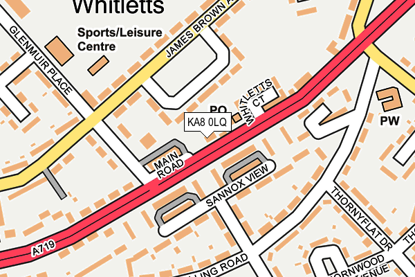 KA8 0LQ map - OS OpenMap – Local (Ordnance Survey)