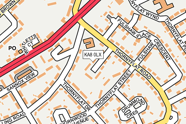 KA8 0LX map - OS OpenMap – Local (Ordnance Survey)