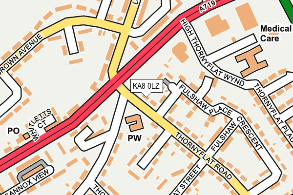 KA8 0LZ map - OS OpenMap – Local (Ordnance Survey)