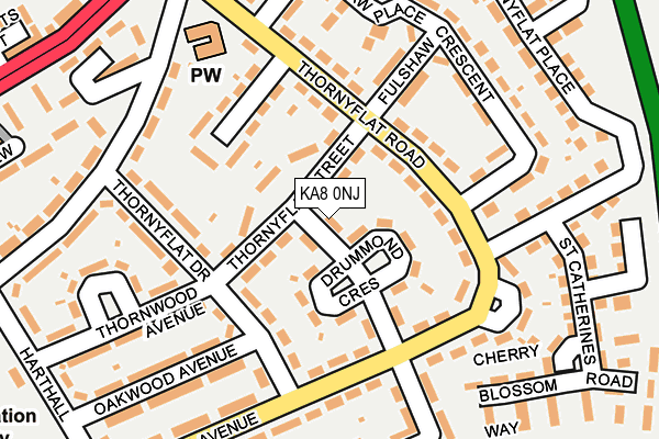 KA8 0NJ map - OS OpenMap – Local (Ordnance Survey)