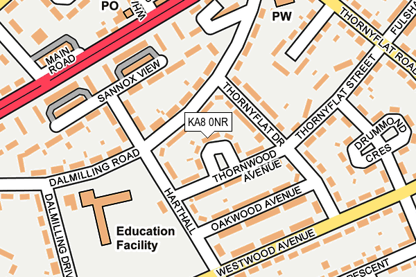 KA8 0NR map - OS OpenMap – Local (Ordnance Survey)