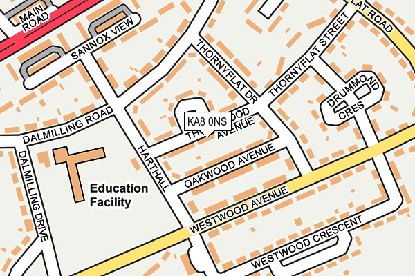 KA8 0NS map - OS OpenMap – Local (Ordnance Survey)