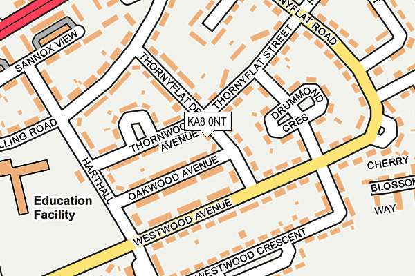 KA8 0NT map - OS OpenMap – Local (Ordnance Survey)