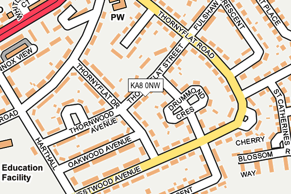 KA8 0NW map - OS OpenMap – Local (Ordnance Survey)