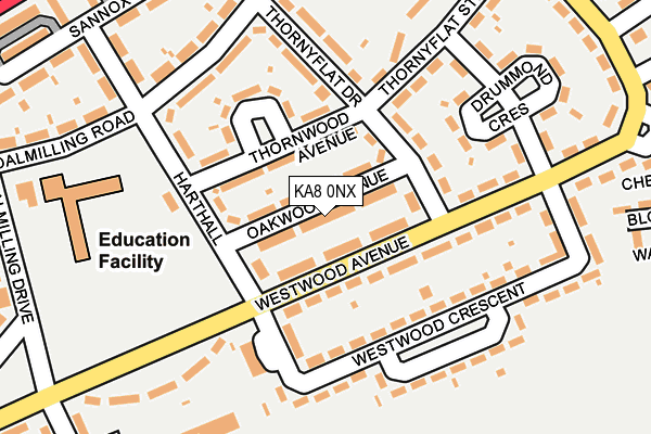 KA8 0NX map - OS OpenMap – Local (Ordnance Survey)